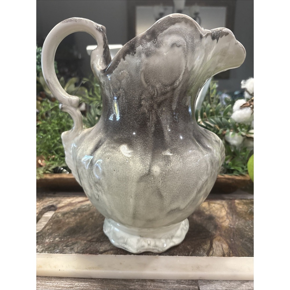 Stunning Large Vintage Drip Glaze Style Pitcher